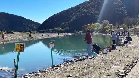 ルアー フライフィッシング 根尾川釣り場 オープン ニジマス釣り 岐阜 本巣市 岐阜新聞web