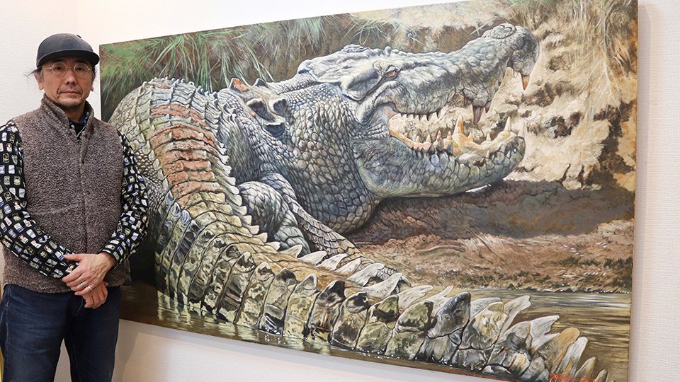 絶滅生物リアル、スミロドンなど「絵だから可能」40点 古生物復元