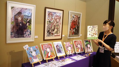 名所舞台にイラスト鮮やか アジサイやバラ園４５点展示 岐阜 本巣市 岐阜新聞web