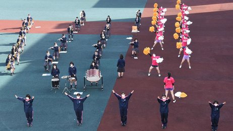 待ってろ甲子園!野球部応援で合同練習 センバツ出場の大垣日大 待ってろ甲子園!野球部応援で合同練習 センバツ出場の大垣日大