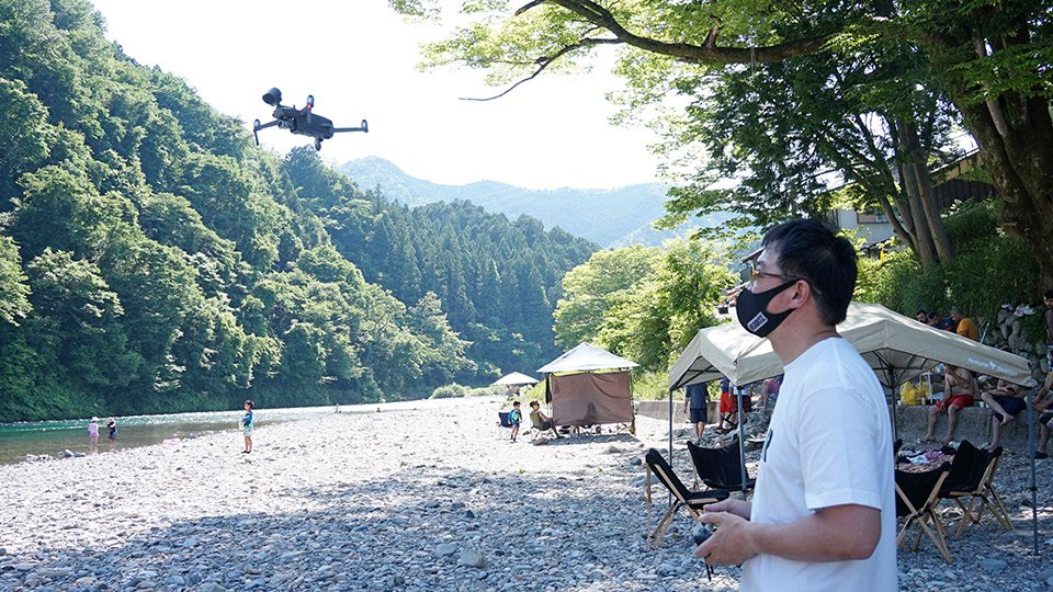 ｂｂｑごみ持ち帰り ドローンで空から呼びかけ 岐阜 板取川 岐阜新聞web