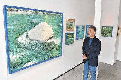 清流題材五感で描く 岐阜市の洋画家 青木さんが個展 | 岐阜新聞デジタル