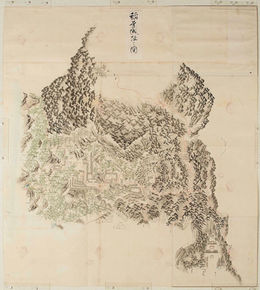 岐阜城と織田信長 稲葉城趾之図 岐阜市重要文化財 17世紀末