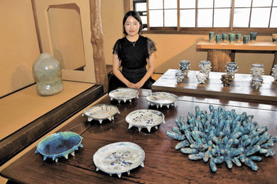 現代美術、陶芸アート空間 作家の小林さん個展／梅澤さん岡本さん2人
