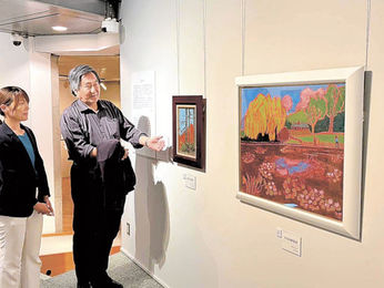 画家故熊谷榧さんに迫る 中津川のギャラリーで企画展 父守一から影響