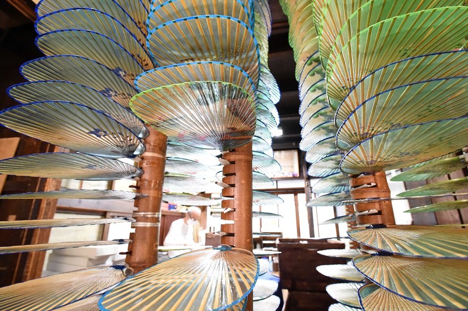 ☆水うちわ2点13000円：夏にぴったり：岐阜住吉商店 ☆水うちわ2点