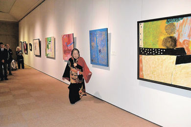 抽象画、色彩とユーモア満載 高山 芸術家・多田祐子さん企画展 | 岐阜