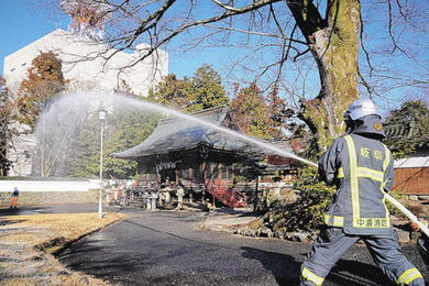 関の宝 火災から守れ 春日神社で消防団員ら訓練 岐阜新聞web